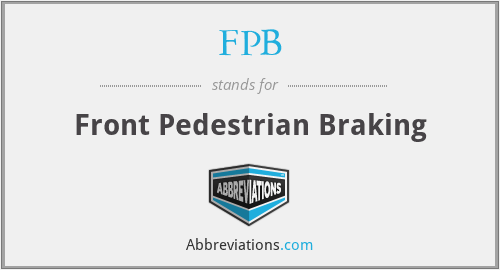 FPB - Front Pedestrian Braking