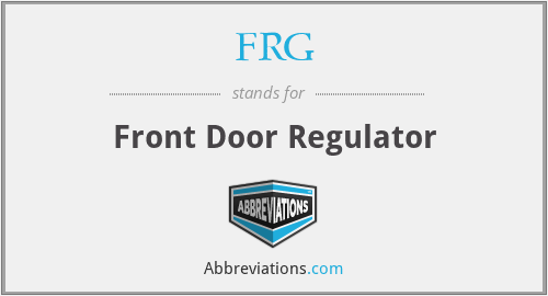 FRG - Front Door Regulator