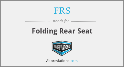 FRS - Folding Rear Seat