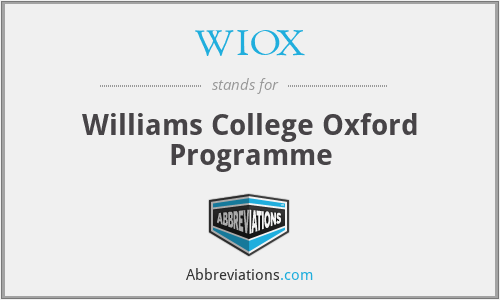 WIOX - Williams College Oxford Programme