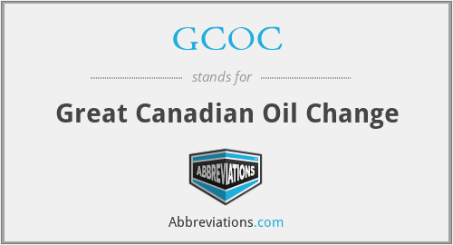 GCOC - Great Canadian Oil Change
