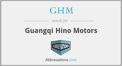 GHM - Guangqi Hino Motors
