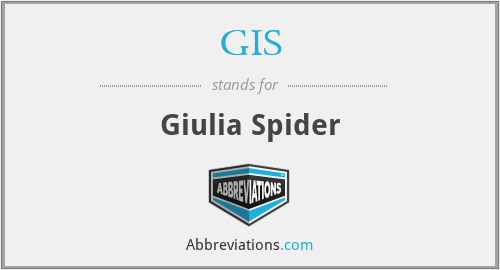 GIS - Giulia Spider