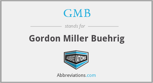 GMB - Gordon Miller Buehrig