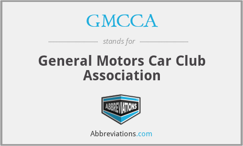 GMCCA - General Motors Car Club Association