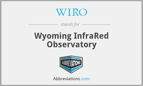 WIRO - Wyoming InfraRed Observatory