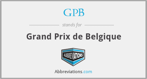 GPB - Grand Prix de Belgique
