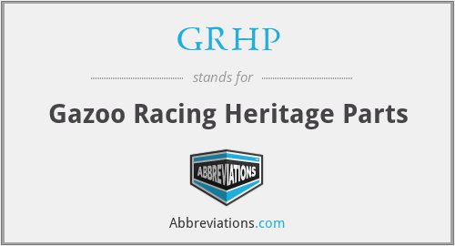 GRHP - Gazoo Racing Heritage Parts