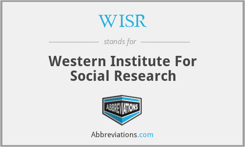 WISR - Western Institute For Social Research