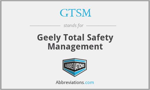 GTSM - Geely Total Safety Management