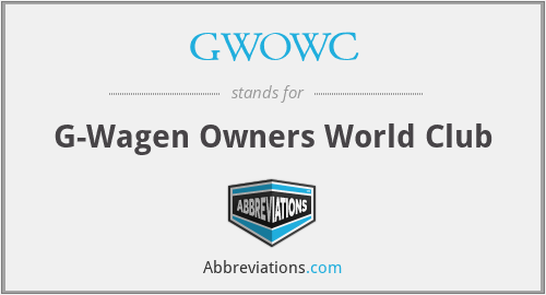 GWOWC - G-Wagen Owners World Club