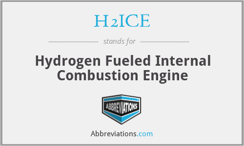 H2ICE - Hydrogen Fueled Internal Combustion Engine