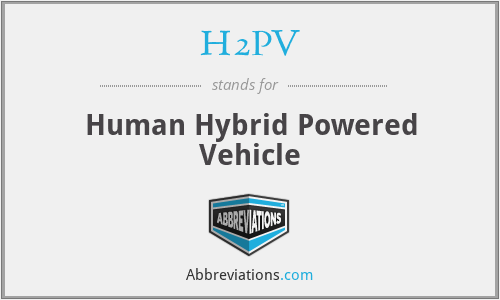 H2PV - Human Hybrid Powered Vehicle
