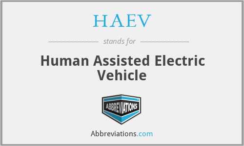 HAEV - Human Assisted Electric Vehicle