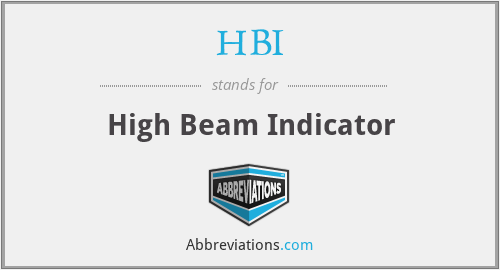 HBI - High Beam Indicator