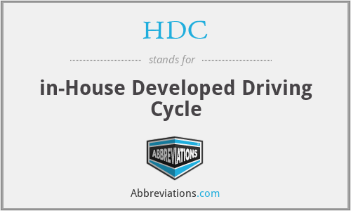 HDC - in-House Developed Driving Cycle