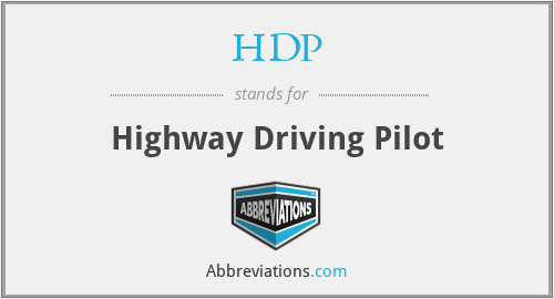 HDP - Highway Driving Pilot