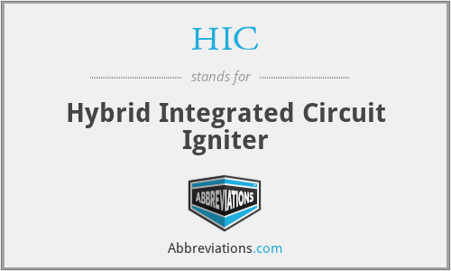 HIC - Hybrid Integrated Circuit Igniter