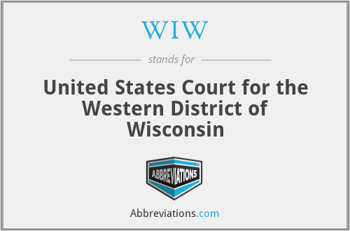 WIW - United States Court for the Western District of Wisconsin