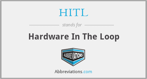 HITL - Hardware In The Loop