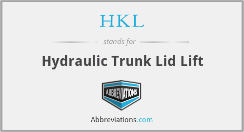 HKL - Hydraulic Trunk Lid Lift