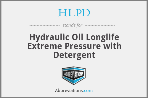 HLPD - Hydraulic Oil Longlife Extreme Pressure with Detergent