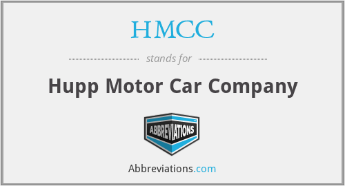 HMCC - Hupp Motor Car Company