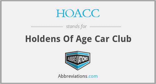 HOACC - Holdens Of Age Car Club