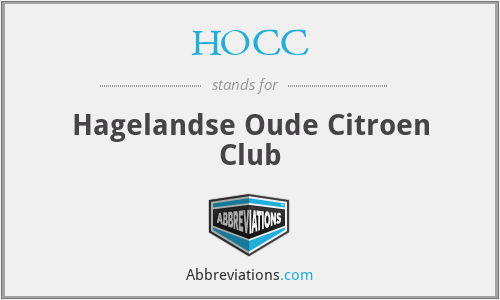 HOCC - Hagelandse Oude Citroen Club