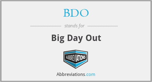 BDO - Big Day Out