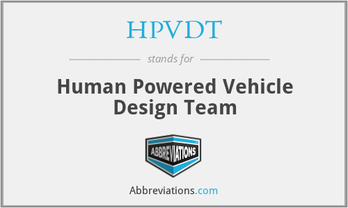 HPVDT - Human Powered Vehicle Design Team
