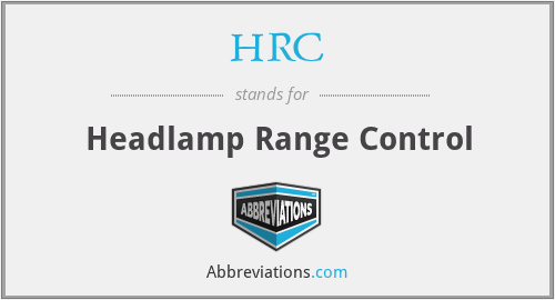 HRC - Headlamp Range Control