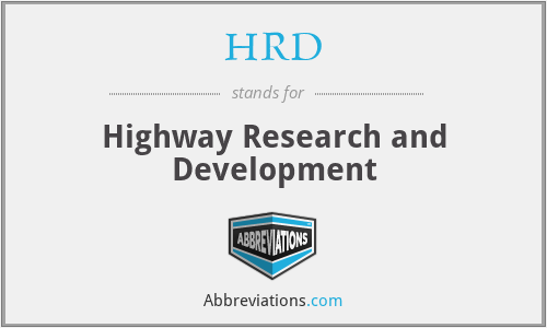 HRD - Highway Research and Development