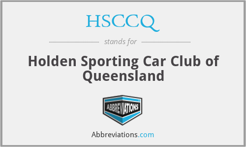 HSCCQ - Holden Sporting Car Club of Queensland