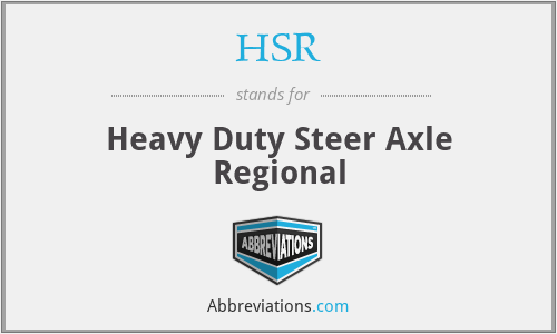 HSR - Heavy Duty Steer Axle Regional