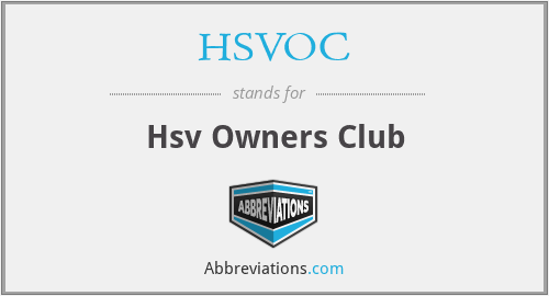 HSVOC - Hsv Owners Club