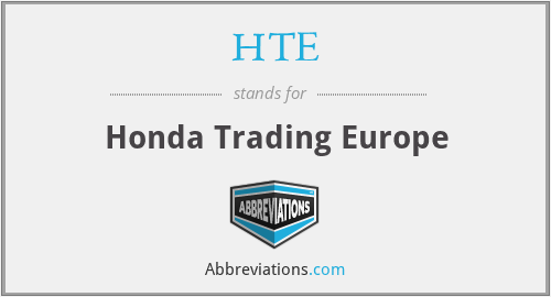 HTE - Honda Trading Europe