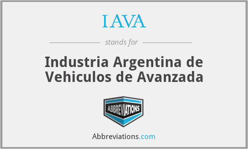 IAVA - Industria Argentina de Vehiculos de Avanzada