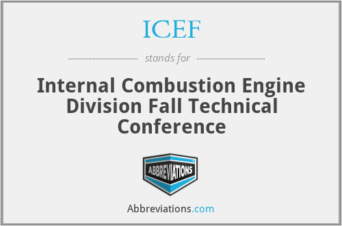 ICEF - Internal Combustion Engine Division Fall Technical Conference