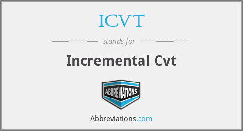 ICVT - Incremental Cvt