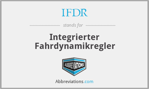 IFDR - Integrierter Fahrdynamikregler