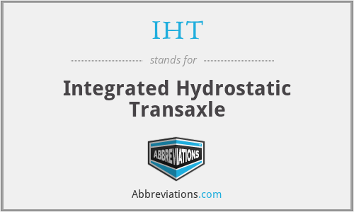 IHT - Integrated Hydrostatic Transaxle