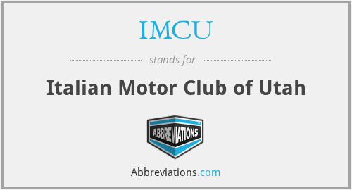 IMCU - Italian Motor Club of Utah