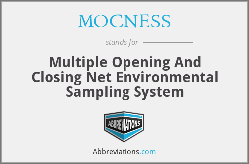 MOCNESS - Multiple Opening And Closing Net Environmental Sampling System