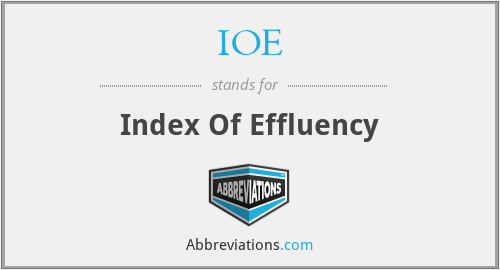 IOE - Index Of Effluency