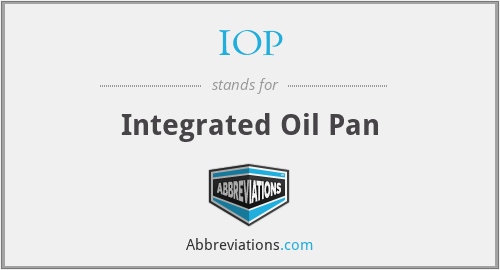 IOP - Integrated Oil Pan