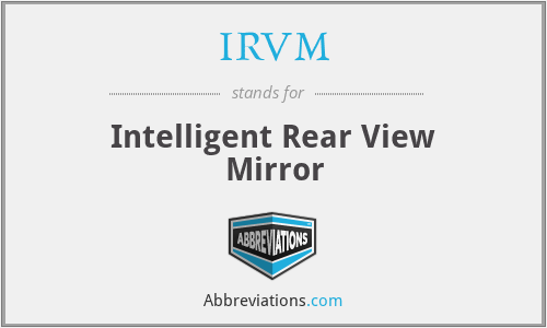IRVM - Intelligent Rear View Mirror