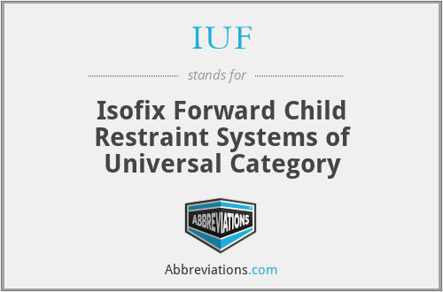 IUF - Isofix Forward Child Restraint Systems of Universal Category