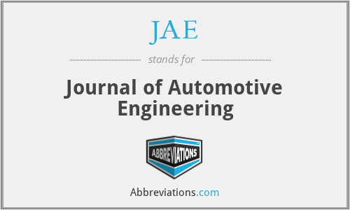 JAE - Journal of Automotive Engineering