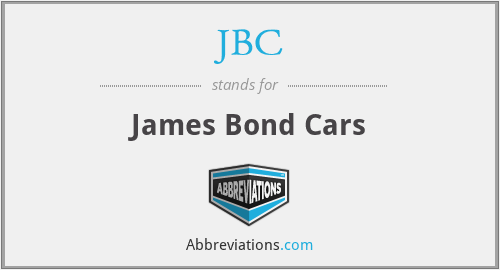 JBC - James Bond Cars